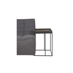 Ethnicraft Square Tray Side Table – Metal Frame Side Table with Interchangeable Square Tray Top