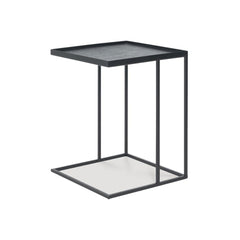 Ethnicraft Square Tray Side Table – Metal Frame Side Table with Interchangeable Square Tray Top