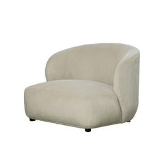Blanc D'Ivoire Leo Wide Fabric Natural Foam Armchair