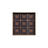 Ethnicraft Glass Square Tray (Large) – Large Glass Decorative Tray with Abstract Artistic Print