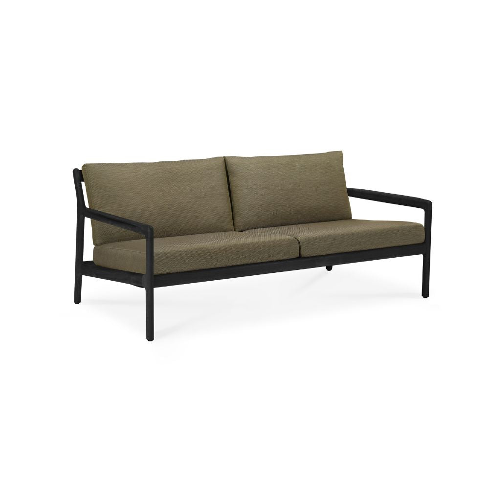 Ethnicraft Jack Outdoor Sofa 180cm – Teak Outdoor Sofa (1.8 m) with Deep Seat & Weather-Resistant Cushions