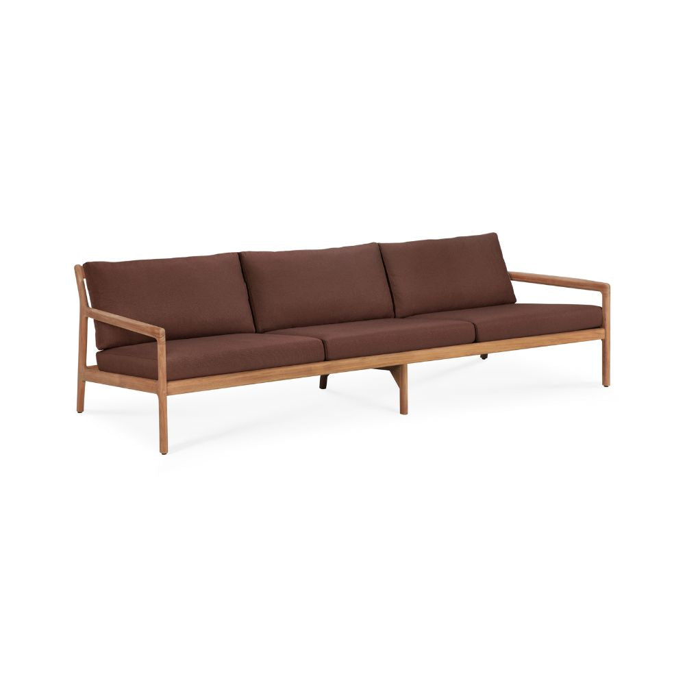 Ethnicraft Jack Outdoor Sofa 265cm – Large Teak Outdoor Sofa (2.65 m) with Modular Design & Cushions
