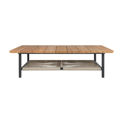 Ethnicraft Corbey Outdoor Coffee Table – Lightweight Aluminium Coffee Table with Modern Sculpted Shape