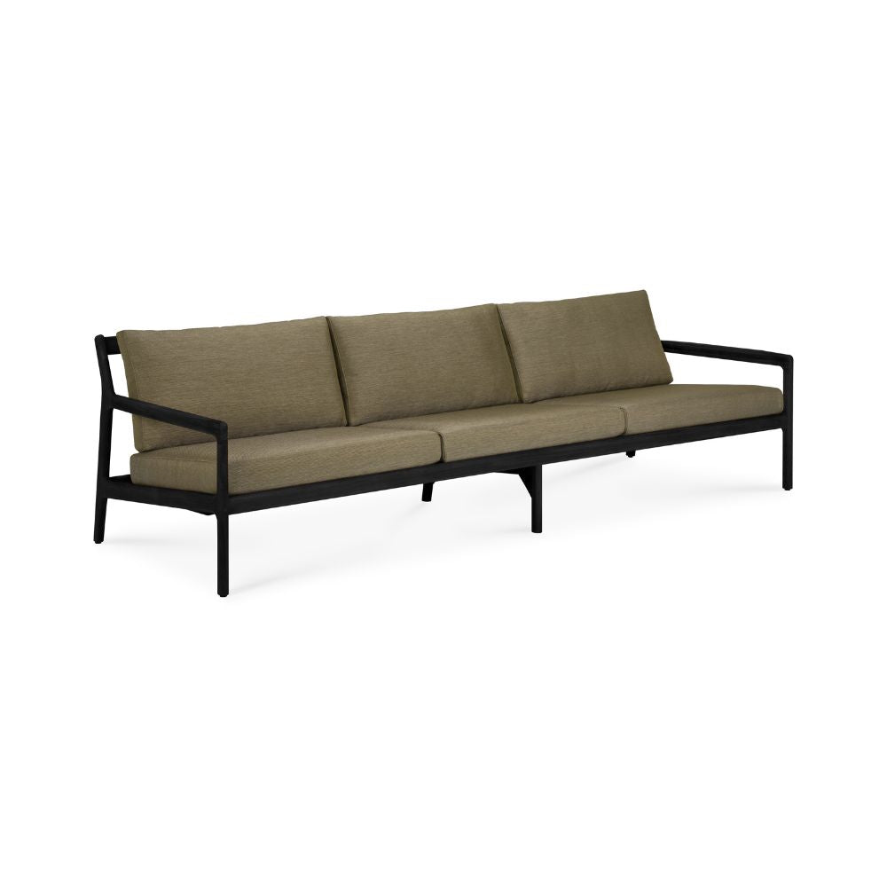 Ethnicraft Jack Outdoor Sofa 265cm – Large Teak Outdoor Sofa (2.65 m) with Modular Design & Cushions