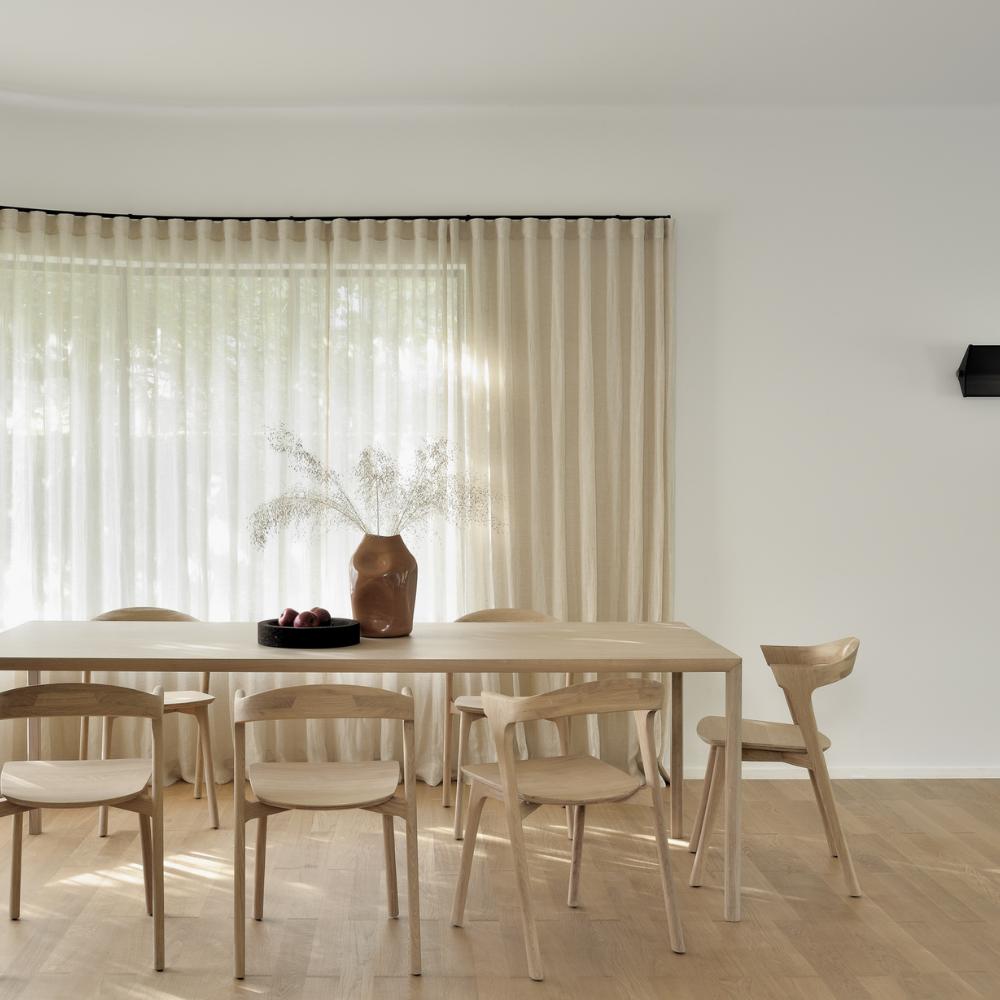 Ethnicraft Air Oak Dining Table — Lightweight Solid Oak Dining Table with Slim Profile, Contemporary Dining
