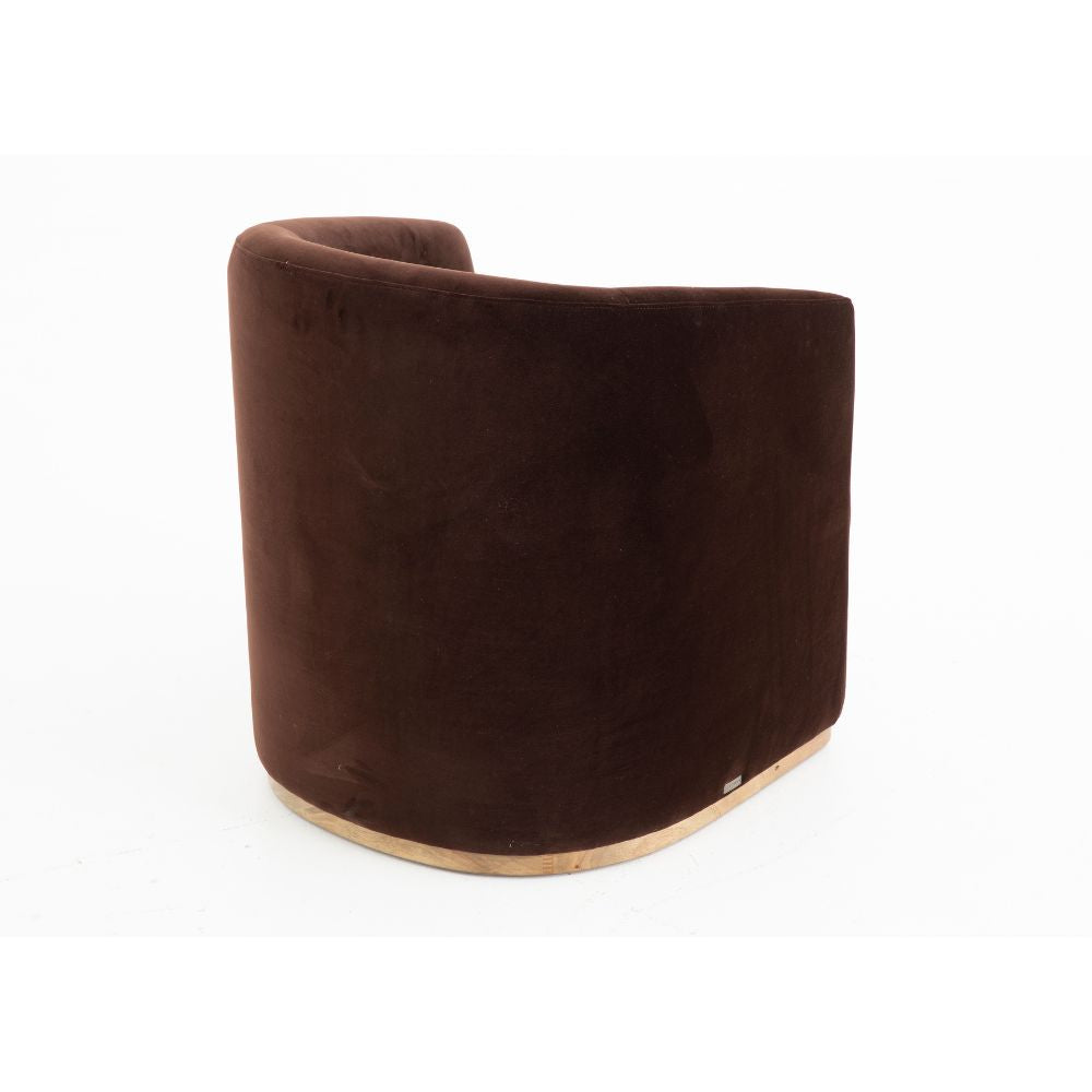 Flamant Nicky Brown Velvet Armchair