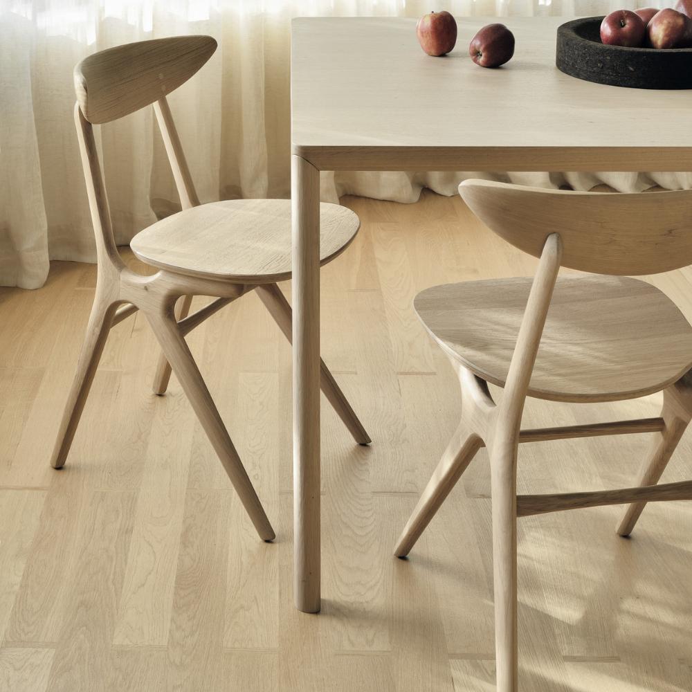Ethnicraft Air Oak Dining Table — Lightweight Solid Oak Dining Table with Slim Profile, Contemporary Dining
