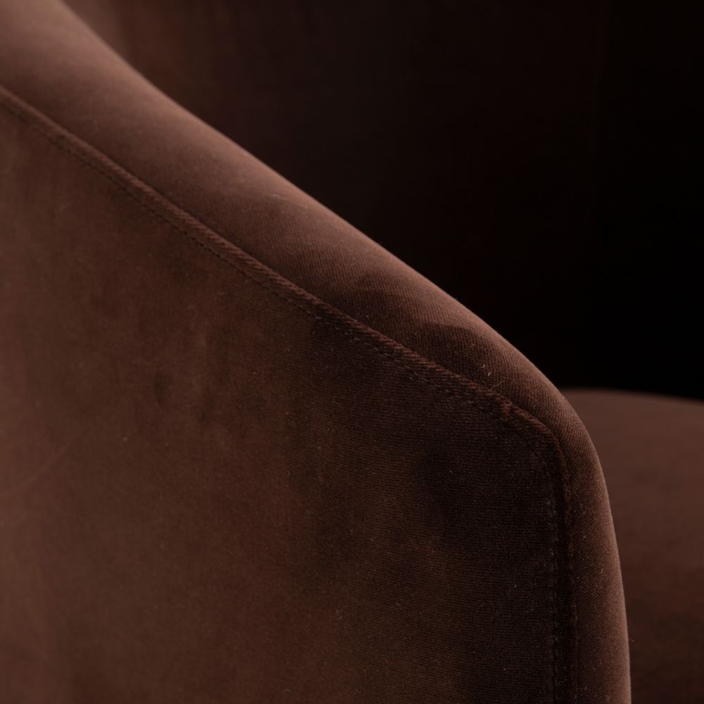 Flamant Nicky Brown Velvet Armchair