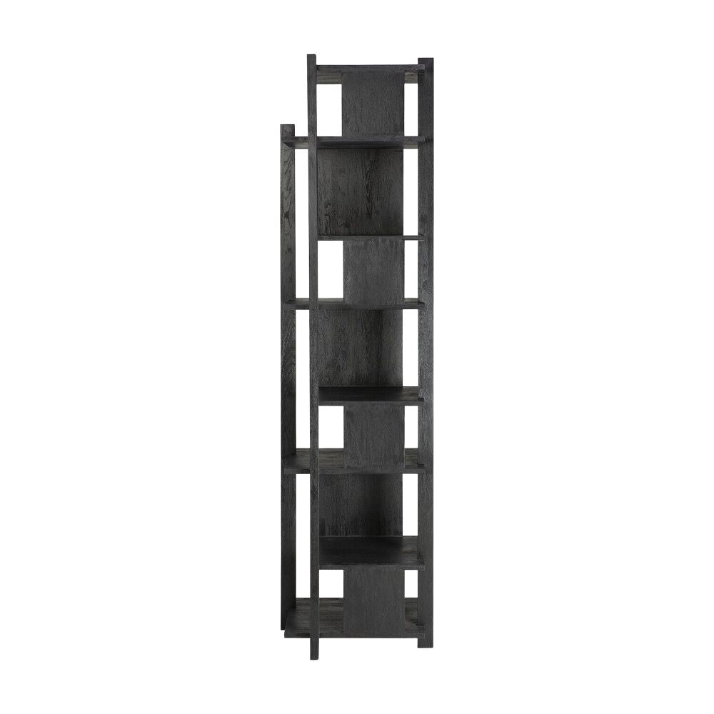 Ethnicraft Abstract Column – Sculptural Wooden Column Décor Piece with Geometric Carving