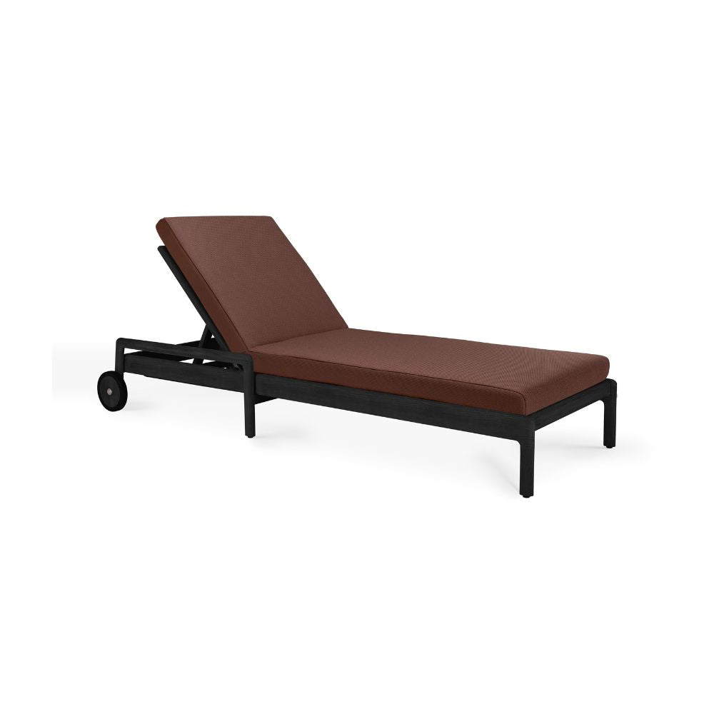 Ethnicraft Jack Outdoor Adjustable Lounger – Teak Wood with Quick-Dry Cushion & Adjustable Recline