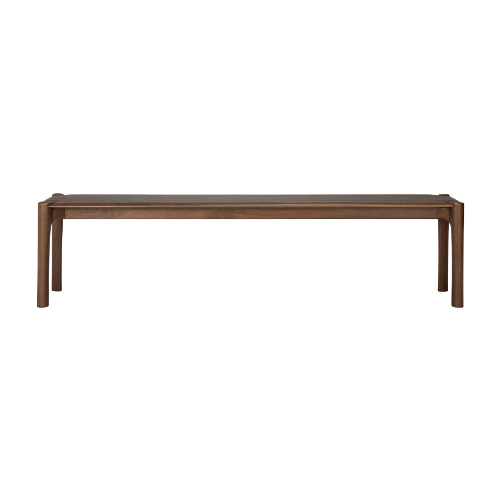 Ethnicraft PI Bench Oak – Solid Oak Bench with Sculpted Curved Seat & Minimalist Profile