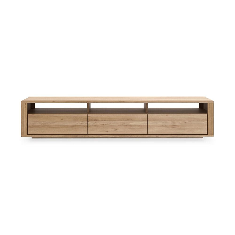 Ethnicraft Shadow TV Cupboard Oak – Oak Finish TV Unit With Bold Shadow-Line Design