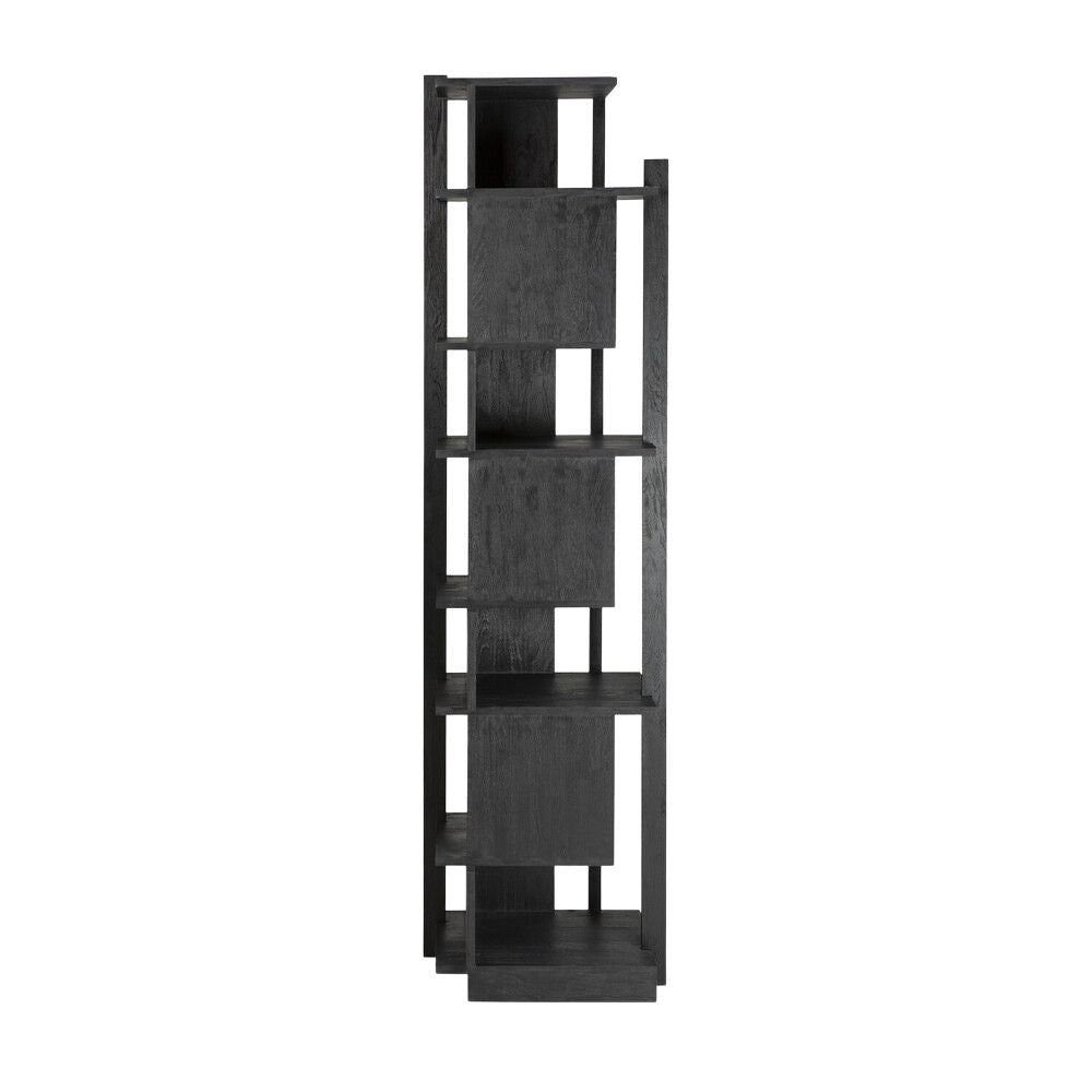 Ethnicraft Abstract Column – Sculptural Wooden Column Décor Piece with Geometric Carving