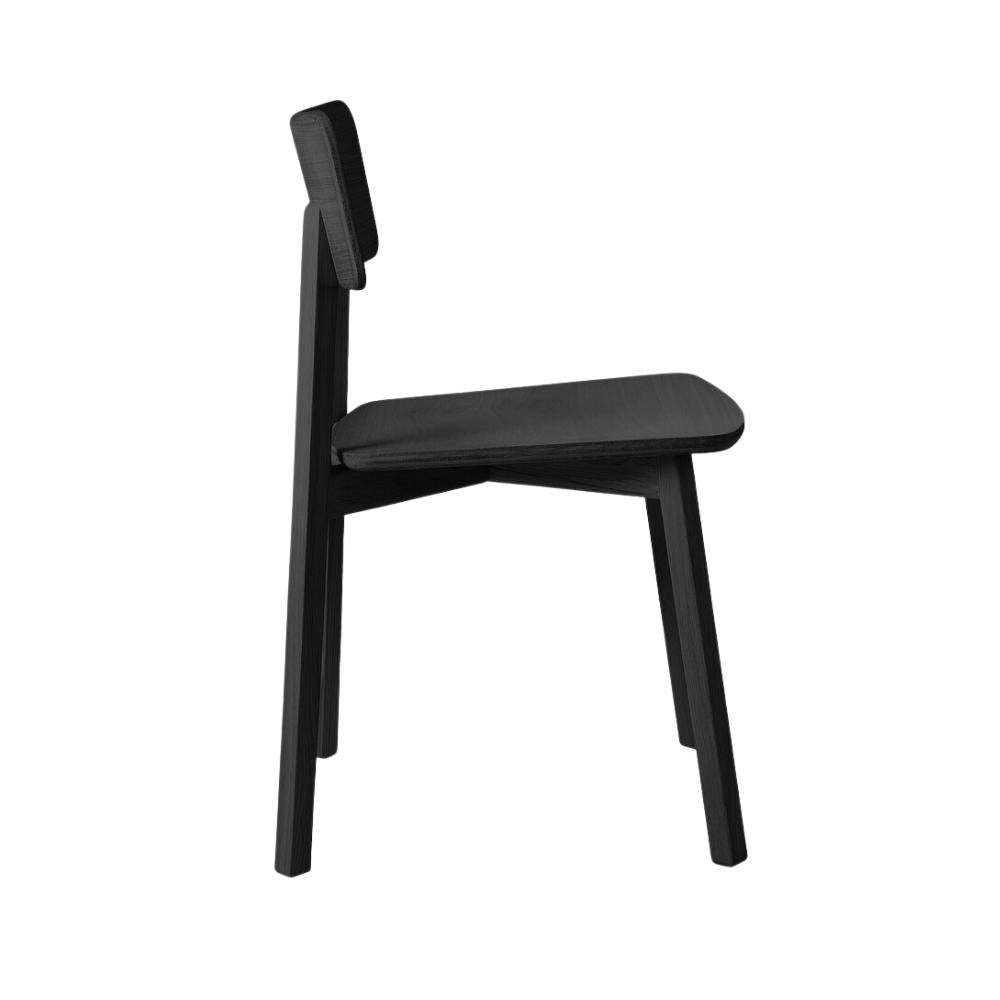 Ethnicraft Casale Dining Chair – Sleek Oak Dining Chair with Slim Angled Legs