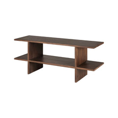 Ethnicraft Kabuki Side Table – Black-Toned Side Table with Graphic Carved Pattern & Modern Silhouette