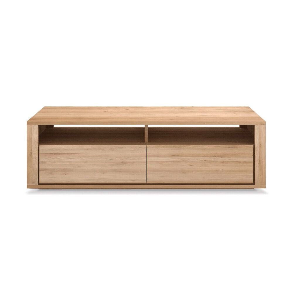 Ethnicraft Shadow TV Cupboard Oak – Oak Finish TV Unit With Bold Shadow-Line Design