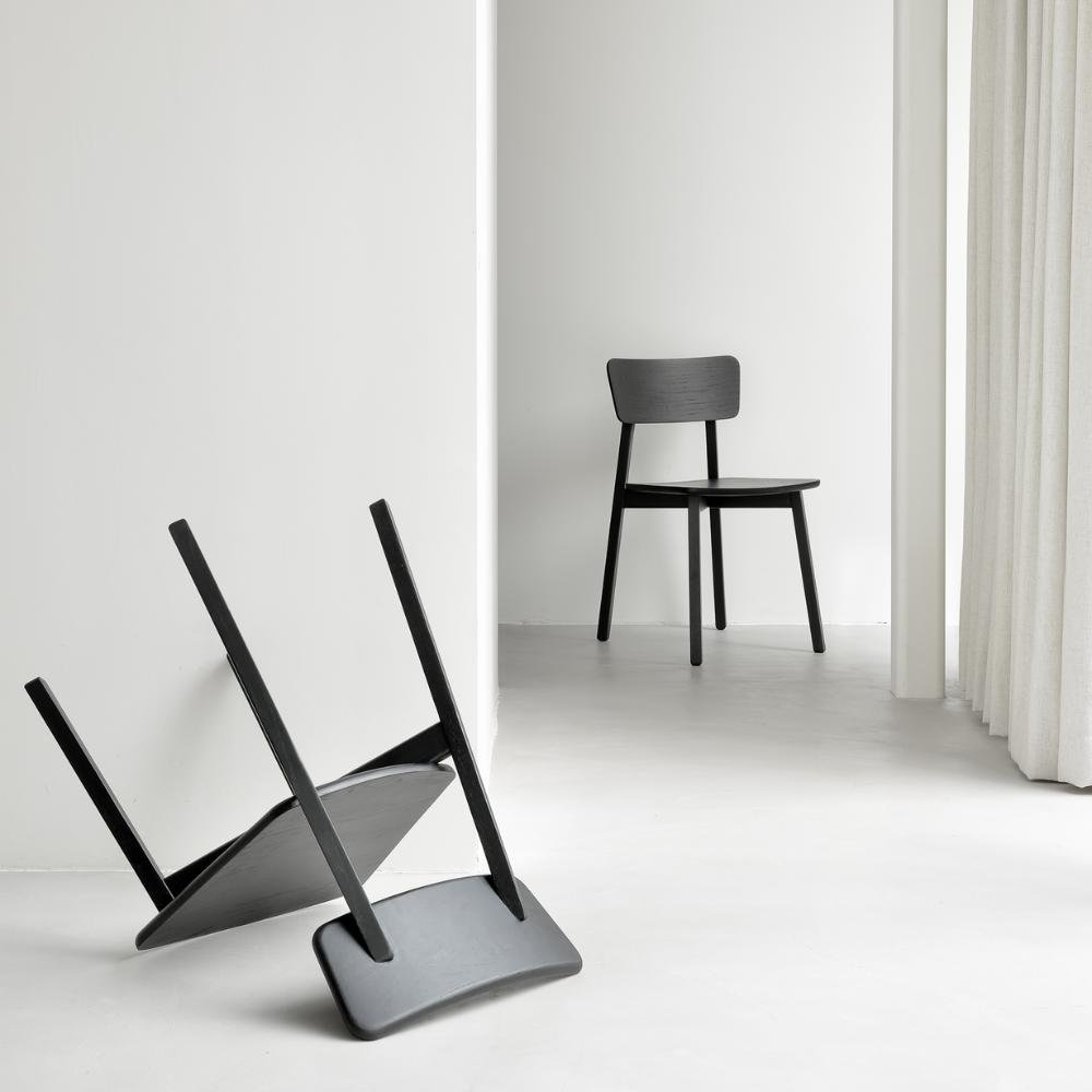 Ethnicraft Casale Dining Chair – Sleek Oak Dining Chair with Slim Angled Legs