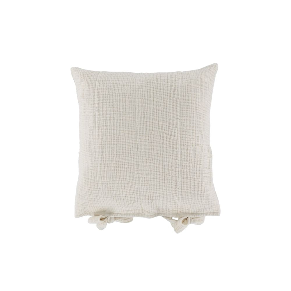 Cream Tied Cushion