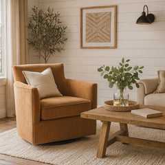 Everly Plush Swivel Armchair