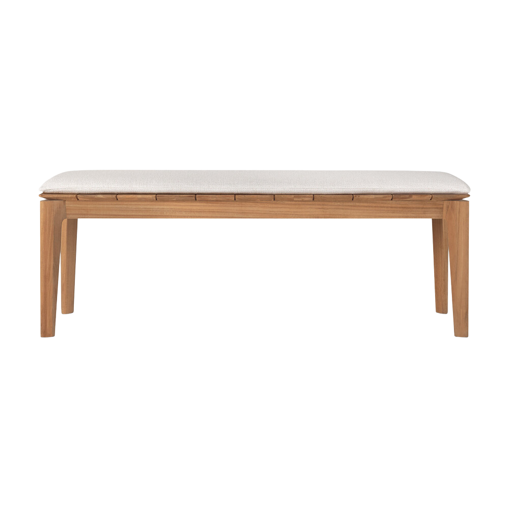 Ethnicraft Bok Outdoor Bench – Teak Outdoor Bench with Iconic Slim Arched Frame & Minimalist Lines