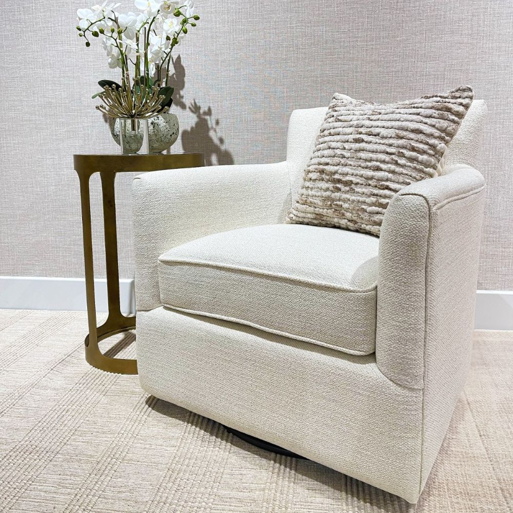 Everly Plush Swivel Armchair