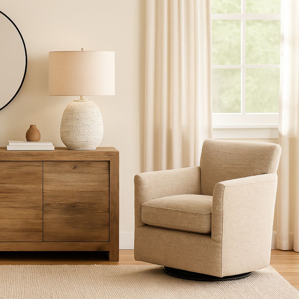 Everly Plush Swivel Armchair