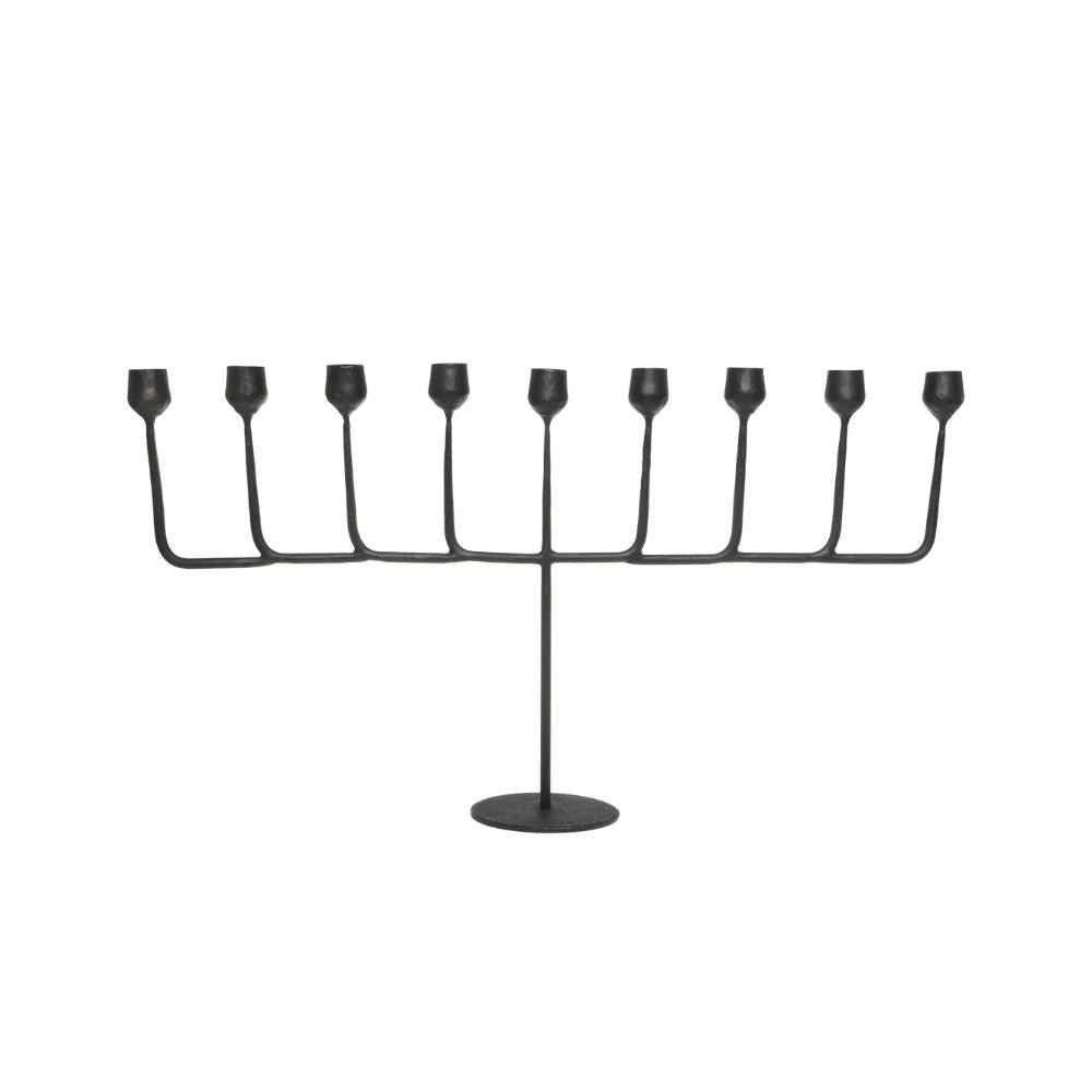 Antique Coal 9-Arm Candleholder