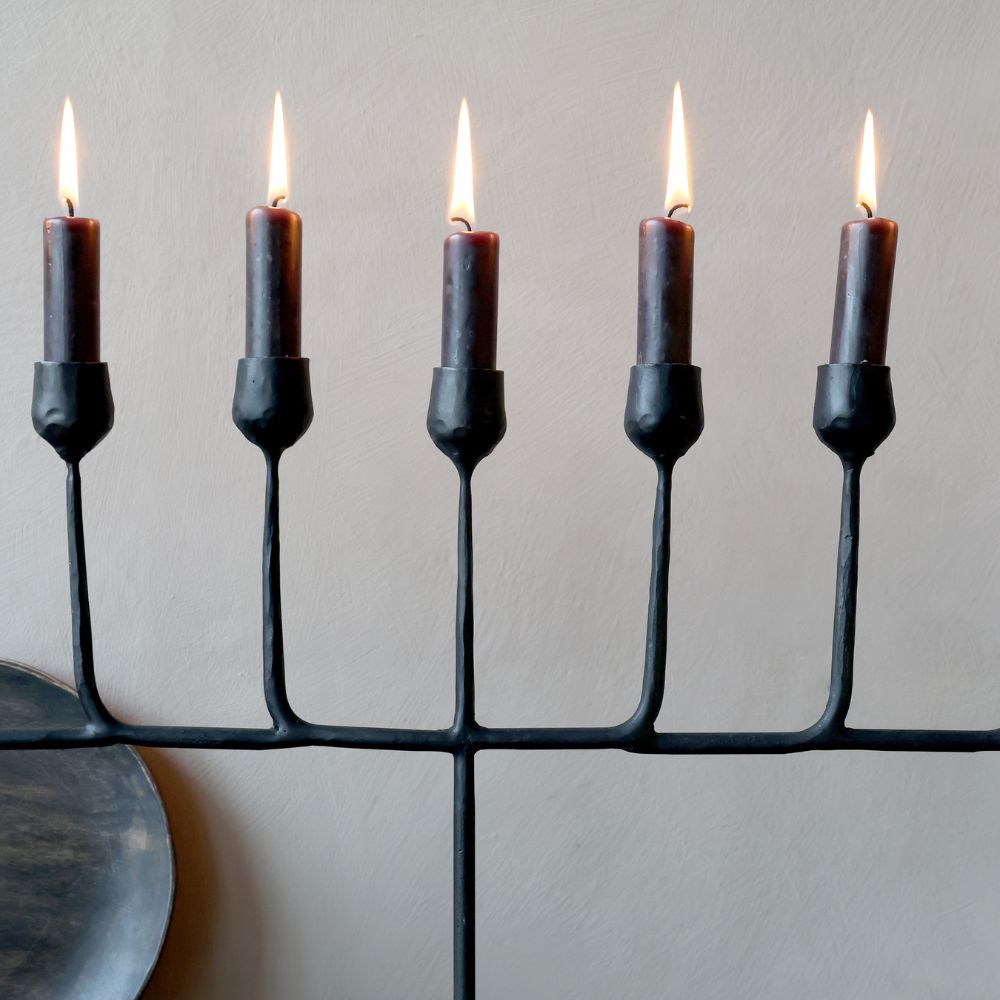 Antique Coal 9-Arm Candleholder