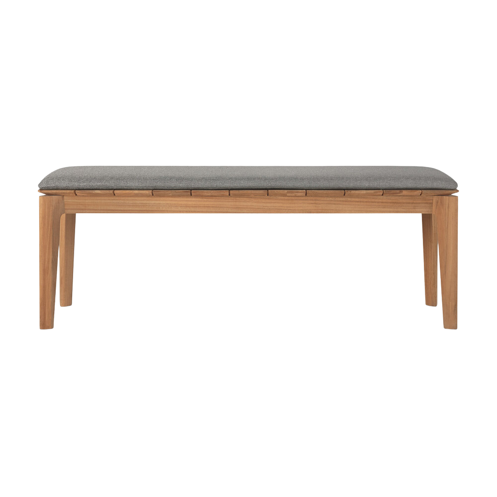 Ethnicraft Bok Outdoor Bench – Teak Outdoor Bench with Iconic Slim Arched Frame & Minimalist Lines