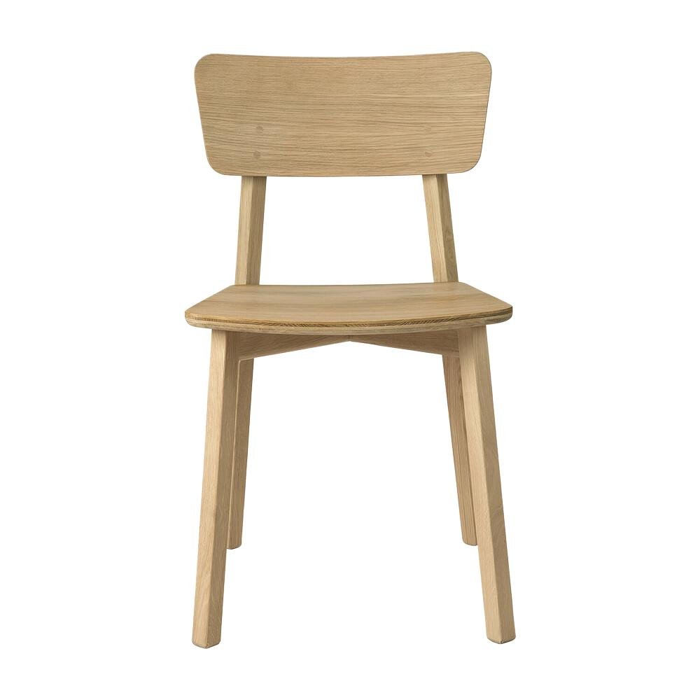 Ethnicraft Casale Dining Chair – Sleek Oak Dining Chair with Slim Angled Legs
