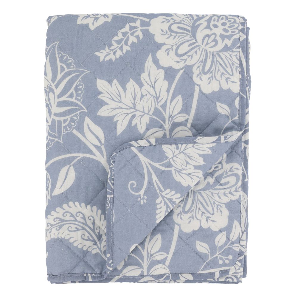 Alix Quilt - Sky Blue & White