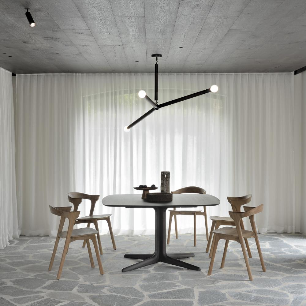 Ethnicraft Corto Dining Table – Oak Dining Table with Sculptural Cross-Leg Base