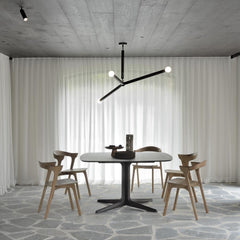 Ethnicraft Corto Dining Table – Oak Dining Table with Sculptural Cross-Leg Base