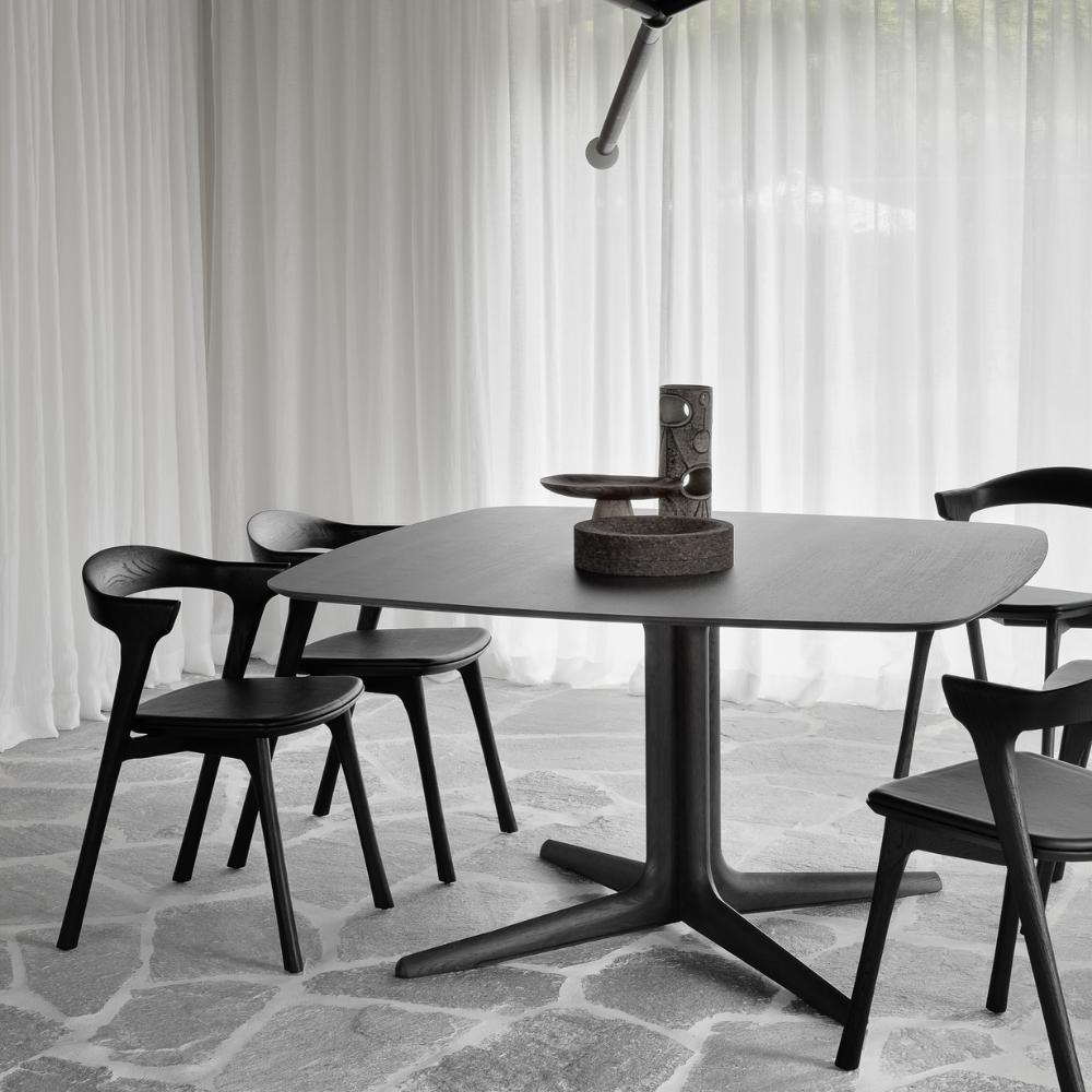 Ethnicraft Corto Dining Table – Oak Dining Table with Sculptural Cross-Leg Base