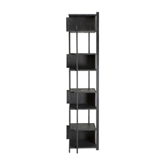 Ethnicraft Abstract Column – Sculptural Wooden Column Décor Piece with Geometric Carving