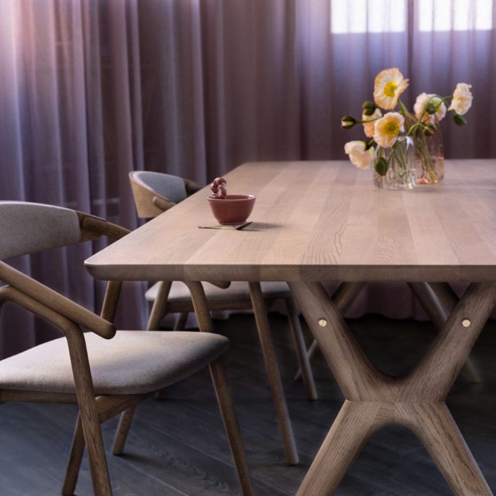 Aimee Bespoke Extendable Dining Table in FSC Solid Ash