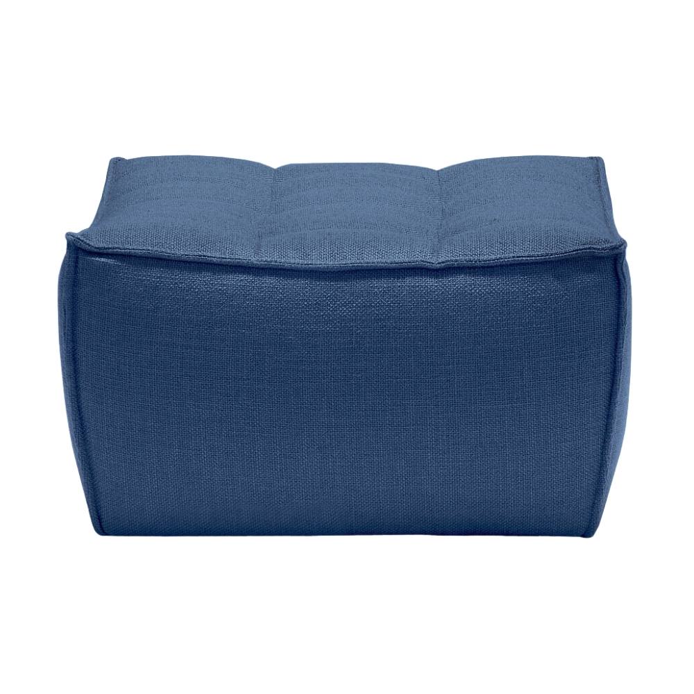 Ethnicraft N701 Modular 1 to 3 Seater Sofa - Stain-Resistant Leather & Memory Foam Comfort - Blue