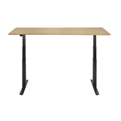 Ethnicraft Bok Adjustable Desk – Height-Adjustable Solid Wood Desk with Scandinavian Minimalist Legs