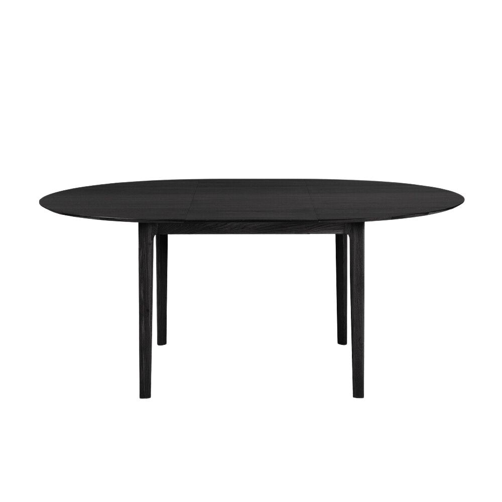 Ethnicraft Bok Round Extending Dining Table — Oak Round Extending Table, Convertible Family Dining