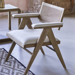 Blanc D'Ivoire Charles - Ecru Linen Natural Foam Armchair