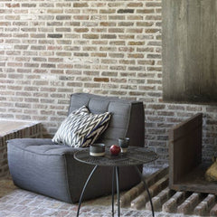 Ethnicraft N701 Modular 1 to 3 Seater Sofa - Stain-Resistant Leather & Memory Foam Comfort - Dark Grey