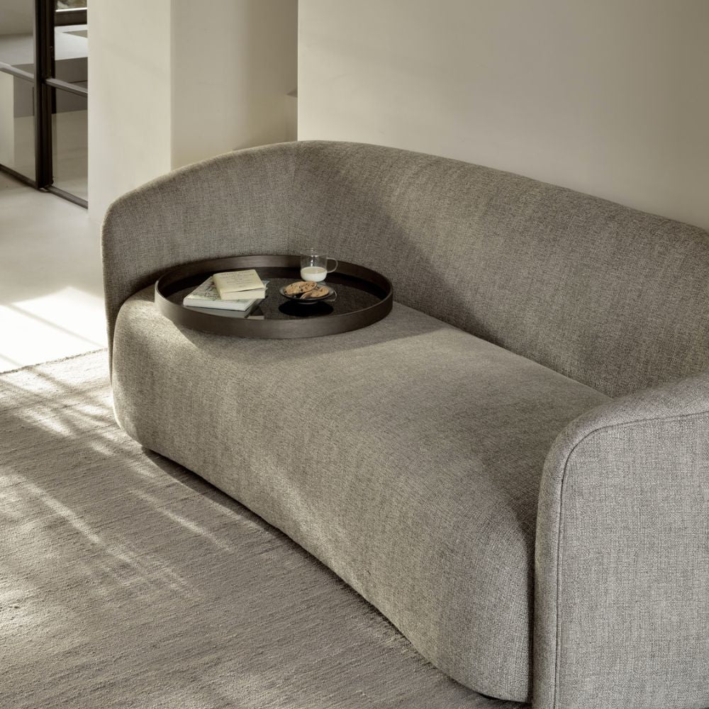 Ethnicraft Ellipse 3-Seater Sofa Stain-Resistant, Belgian-Woven Fabric & Memory Foam Comfort