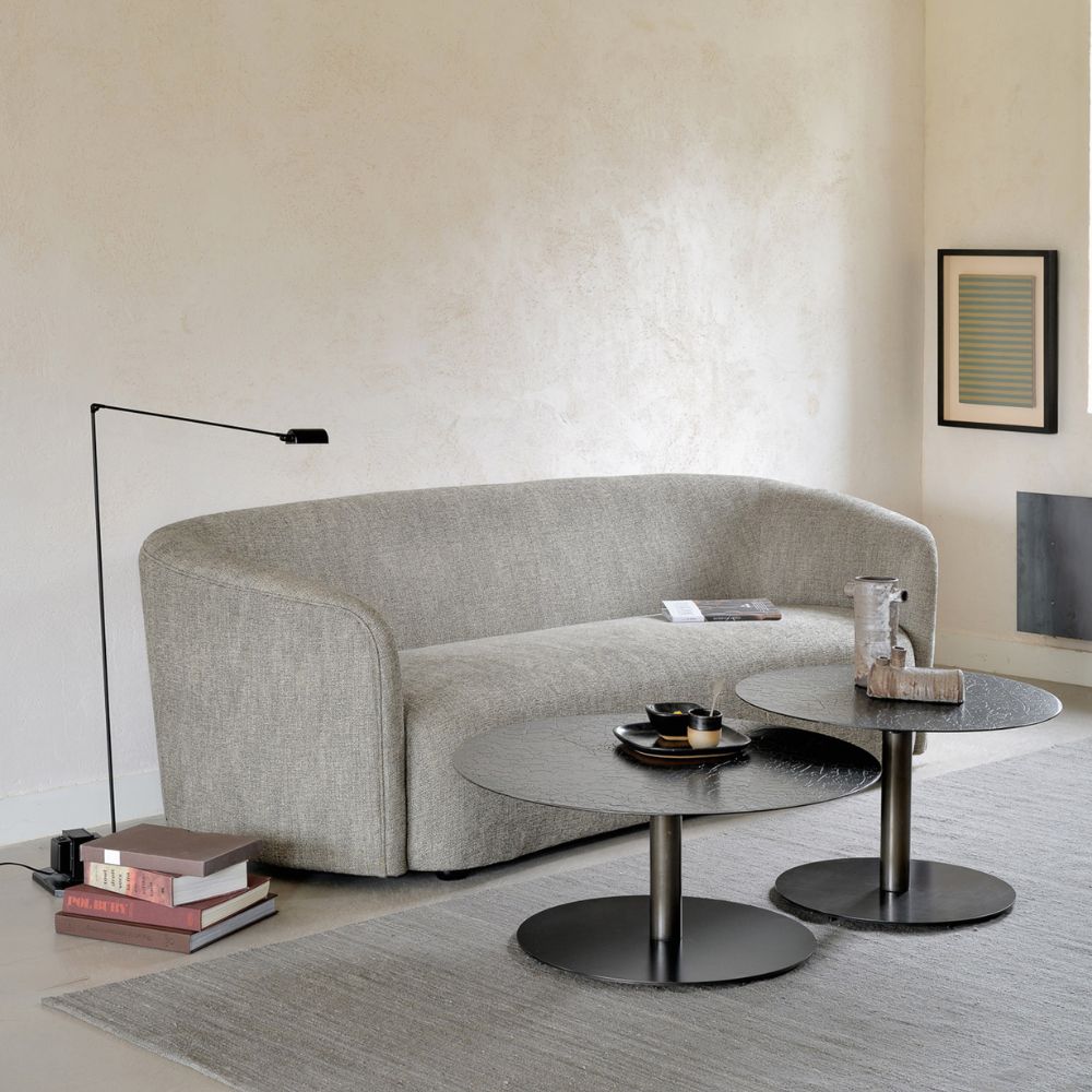 Ethnicraft Ellipse 3-Seater Sofa Stain-Resistant, Belgian-Woven Fabric & Memory Foam Comfort