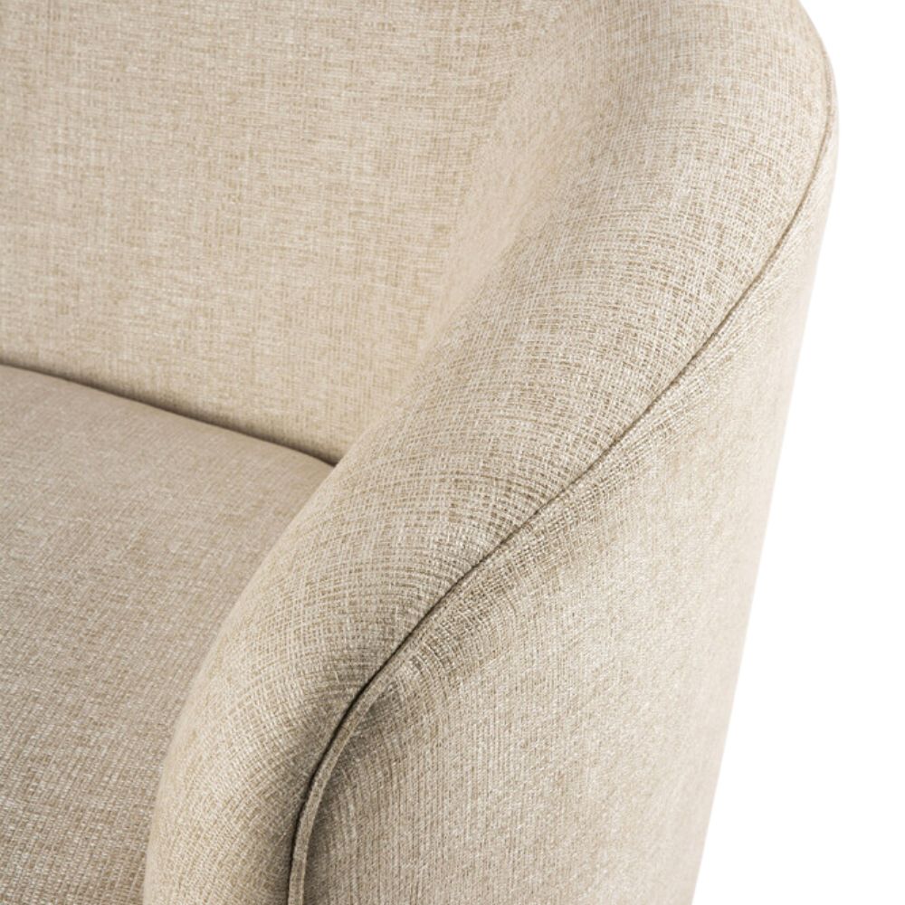 Ethnicraft Ellipse 3-Seater Sofa Stain-Resistant, Belgian-Woven Fabric & Memory Foam Comfort