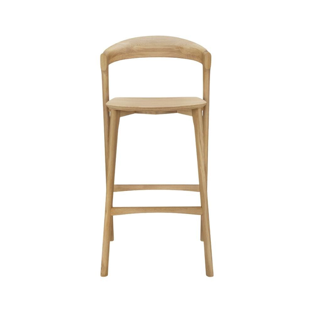 Ethnicraft Bok Bar Stool – High Counter Seating, Comfortable Seat & Footrest