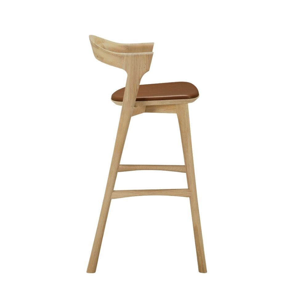 Ethnicraft Bok Bar Stool – High Counter Seating, Comfortable Seat & Footrest