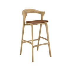 Ethnicraft Bok Bar Stool – High Counter Seating, Comfortable Seat & Footrest