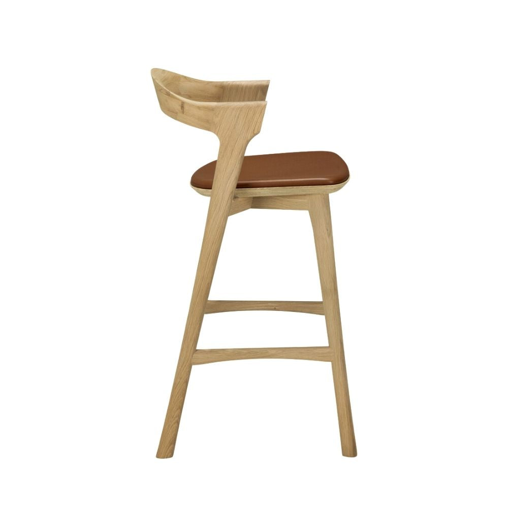 Ethnicraft Bok Counter Stool – Lower Counter Stool, Compact Foot-Friendly Design