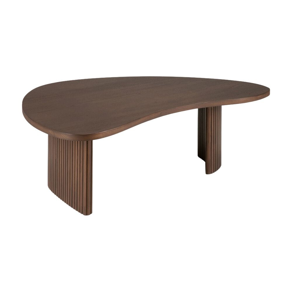 Ethnicraft Boomerang Coffee Table – Solid Wood Coffee Table with Organic Boomerang Shape
