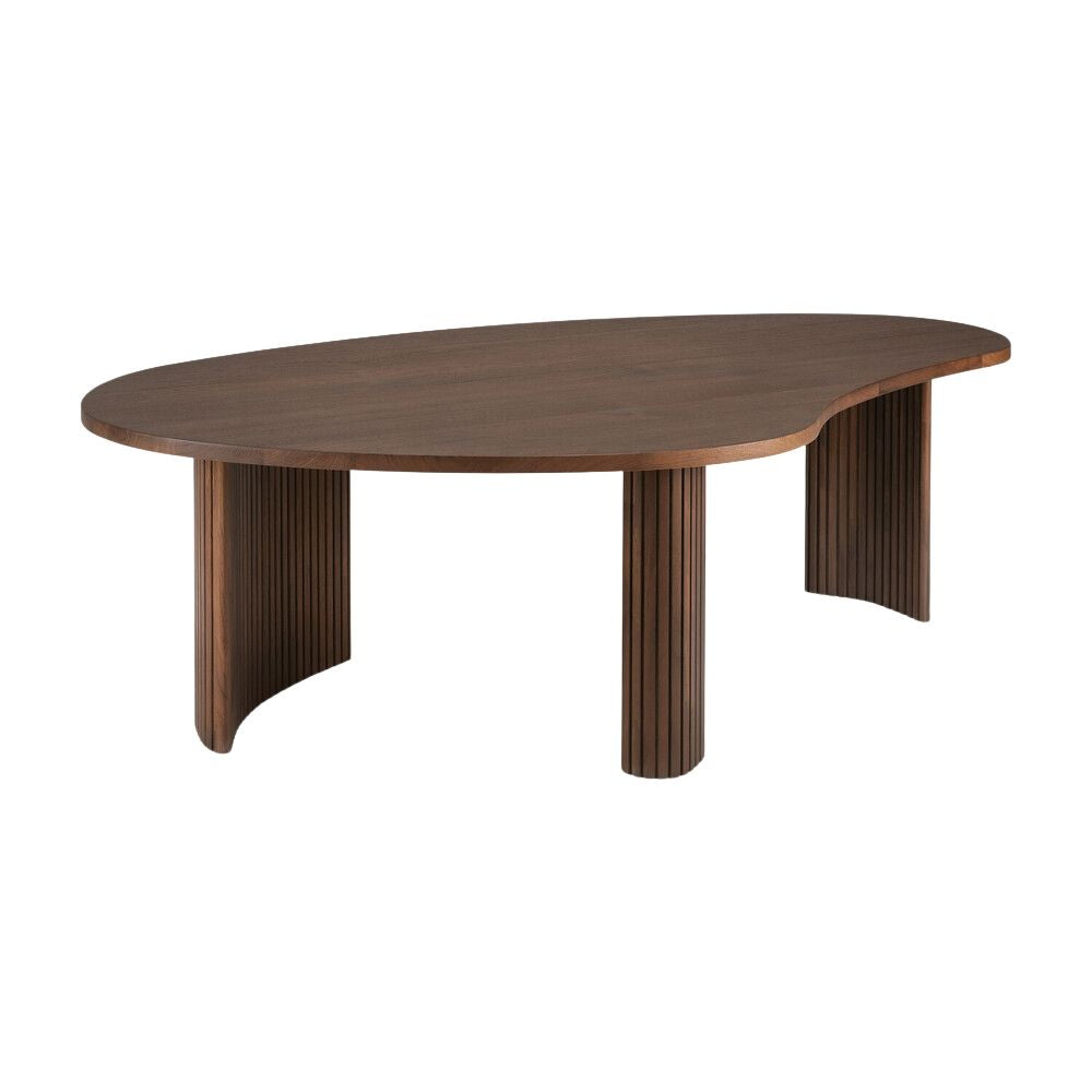 Ethnicraft Boomerang Coffee Table – Solid Wood Coffee Table with Organic Boomerang Shape